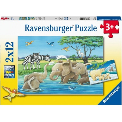 Ravensburger 050956 Zvířata z celého světa 2 x 12 dielov