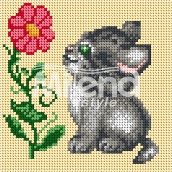 Image 1 of Milena Style Игриво котенце - гоблен с щампа без конци