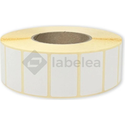 Labelea Samolepiace TERMO etikety 50x30 mm biele papierové, 4000 etikiet na rolke, Farba etikiet Biela, Vnútorný priemer dutinky 76 mm ETM050030W040V