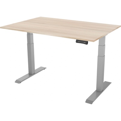 Delso Výškovo nastaviteľný stôl PROJUSTER 60 x 120 cm agát / sivá