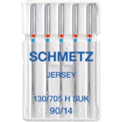 130/705 H SUK (NM 90/14) jehly Schmetz JERSEY pro domácí šicí stroje (5 ks/box)