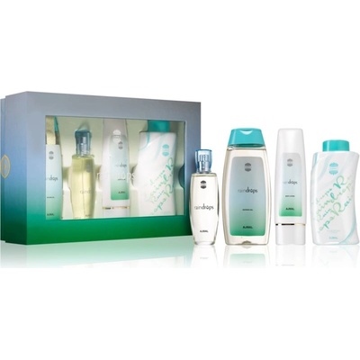 Ajmal Raindrops sprchový gel 200 ml + EDP 50 ml + jemné tělové mléko 100 ml + tělový pudr 100 g dárková sada