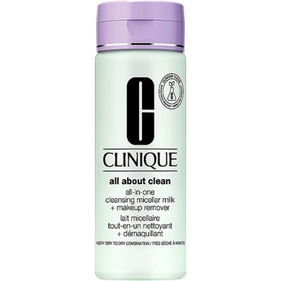 Clinique All About Clean All-in-One Cleansing Micellar Milk + Makeup Remover нежно почистващо мляко за суха или много суха кожа унисекс 200 мл