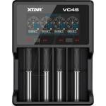 Xtar Зарядно у-во XTAR VC4SL, 4 гнезда, LCD дисплей, USB, LiIon & NIMH, 186 (6952918344339)
