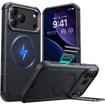 ESR Калъф ESR Cyber Kickstand MagSafe за iPhone 17 Pro - черен (4894240283622)