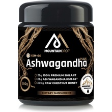 Ashwagandha Plus Mountaindrop mumio 25 g s ashwagandhou KSM-66 25 g a kaštanovým medem 300 g