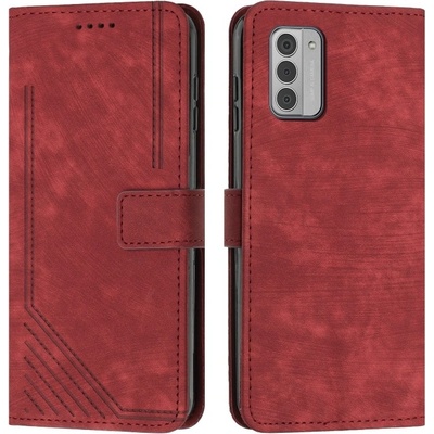 VSETKONAMOBIL 62710 STRIPE Peňaženkové puzdro s remienkom Nokia G42 5G červené