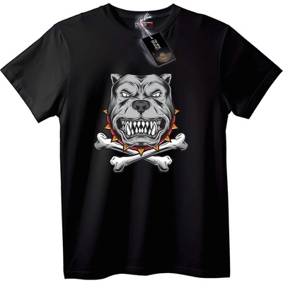 NOONEBRAND Тениска Булдог кости - L, White