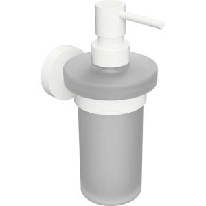 SAPHO X-Round - Дозатор за сапун с държач, матирано стъкло/бял XR101W (XR101W)
