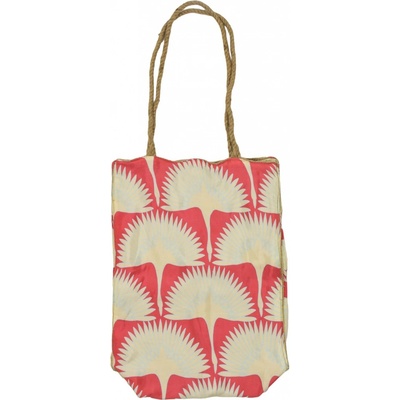 Sanu Babu Elegantní plážová taška růžovo-béžová rozměr 33x13x45 + 32cm ucha béžová 45 cm cm 33 cm cm 13 cm cm