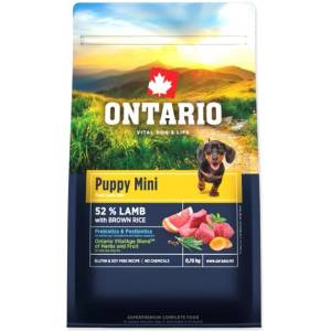 ONTARIO Puppy Mini Lamb & Brown Rice 0, 75кг храна за кученца (214-13101)