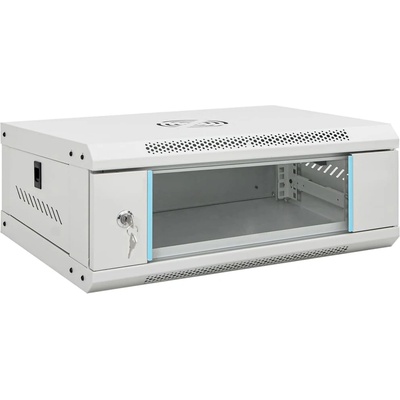 vidaXL 4U сървърен шкаф за стенен монтаж, 19", IP20, 53x40x21 см (30257)