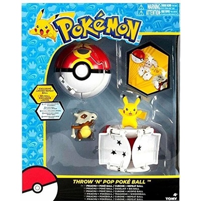 Pokémon SADA 2 X POKEBALL + bojová 5 cm PIKACHU a CUBONE