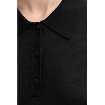 Calvin Klein Тениска с яка Calvin Klein дамска в черно LV044C341G (LV044C341G)