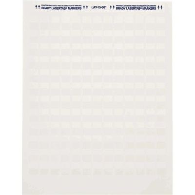 Brady LAT-17-361-2.5 / 029742, LaserTab laserom tlačiteľné štítky, 25,40 mm x 25,40 mm
