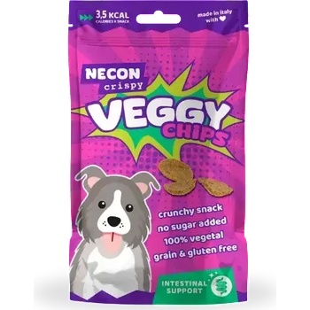 NECON Crispy Veggy Chips, INTESTINAL - Зеленчуков чипс за кучета за добро храносмилане