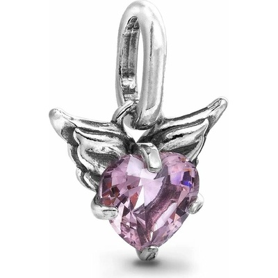 PANDORA Korálek 793626C02 Visací mini okřídlené srdce – Zboží Dáma