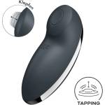 Satisfyer Tap & Climax 2 - вибратор за клитор 2в1 - сив