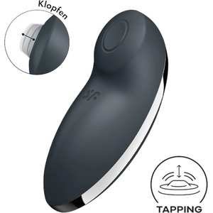 Satisfyer Tap & Climax 2 - вибратор за клитор 2в1 - сив