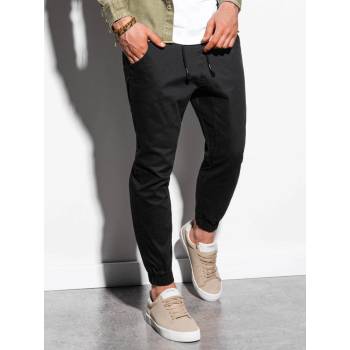 Ombre Clothing pánské jogger kalhoty Jordie černé P885