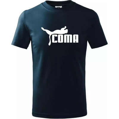 Coma paródia tričko detské tmavomodrá