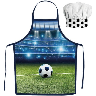 Jerry Fabrics Dětská zástěra FOTBAL stadion set s čepicí
