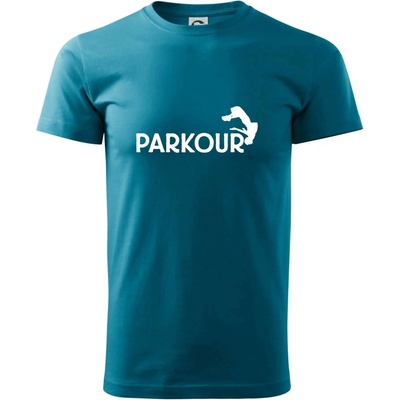 Parkour salto tričko tmavý tyrkys