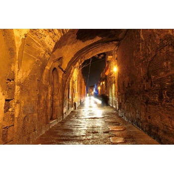 DIMEX ART s. r. o Флизелинов фототапет нощна улица в йерусалим 375 x 250 см