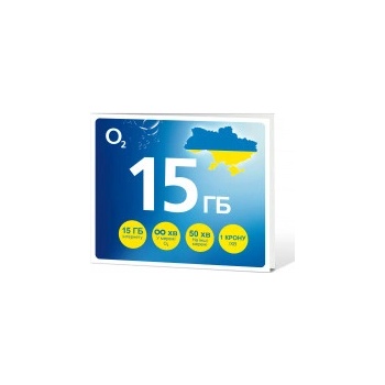 O2 SIM karta GO Ukrajina 15GB - Kredit 50Kč