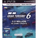 Gran Turismo 6 2.5 million credit