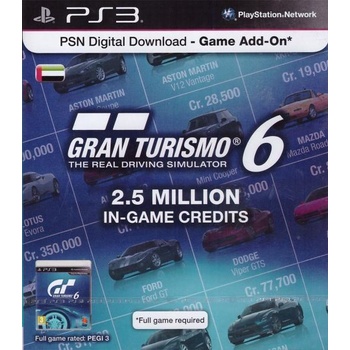 Gran Turismo 6 2.5 million credit