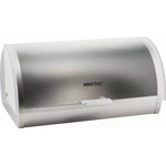 KINGHOFF Кутия за хляб Kinghoff KH 3203, 39.5x28x18.5 см, Стомана, Полупрозрачен капак, Бял/сив (9999KH3203) - topmarket
