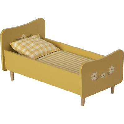Maileg Drevená posteľ Mini Yellow