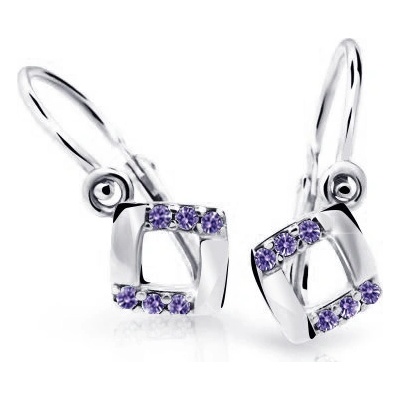 Cutie Jewellery dětské z bílého zlata C2268B-Ametyst