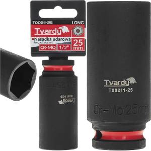 Tvardy Ударна вложка удължена 1/2" 6-стенна 25mm CR-MO 82188 (T00211-25)