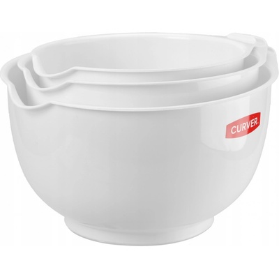 Curver Basic sada misiek na šľahanie biele 3 ks 1,5 l + 2 l +2,5 l