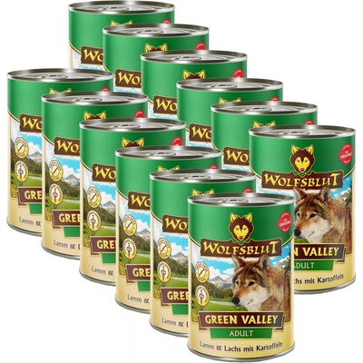 Wolfsblut Adult Green Valley Lamb & Salmon 12 x 395 g