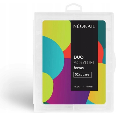 NEONAIL Duo Acrylgel Forms šablony na nehty typ 02 Square 120 ks