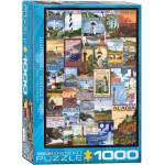 EUROGRAPHICS - Puzzle Lighthouses collage - 1 000 piese