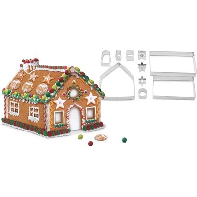 Forma na vykrajovanie - 3D perníkový domček 10 ks