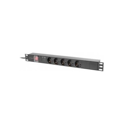Lanberg Rack PDU Power Strip 19 LANBERG 1U 16A 5X 230V SCHUKO 2M Black