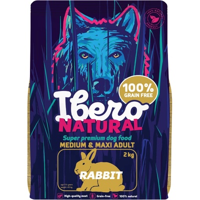 Ibero Grain-free Dog Medium & Maxi Adult Rabbit 2 kg