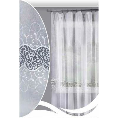 Záclona metráž 51150/101 biela, 280cm - 2,70 m