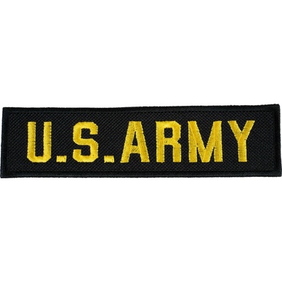 NAVYS Nášivka US ARMY - ČIERNA so žltou niťou