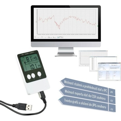 Datalogger pre meranie teploty a vlhkosti T113a (DS102)