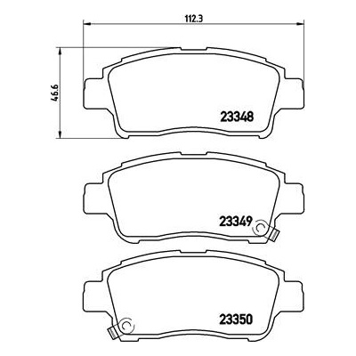 Sada brzdových destiček, kotoučová brzda BREMBO P 83 050