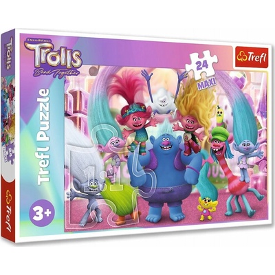 TREFL Trollové 3 Ve světě Trollů MAXI 24 dílků