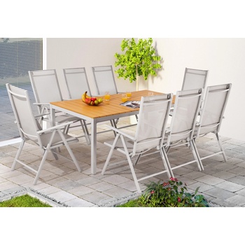 ZahradnyNabytok.org Záhradná hliníková zostava Bern 1+8 sivá