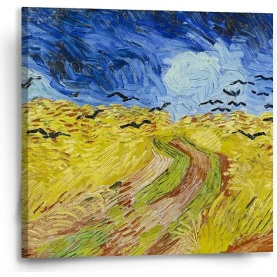 Sablio Obraz Pšeničné pole s vránami - Vincent van Gogh - 50x50 cm