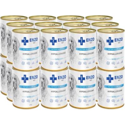 Enzo Vet Hypoalergénna diéta s morčacím mäsom 24 x 400 g
